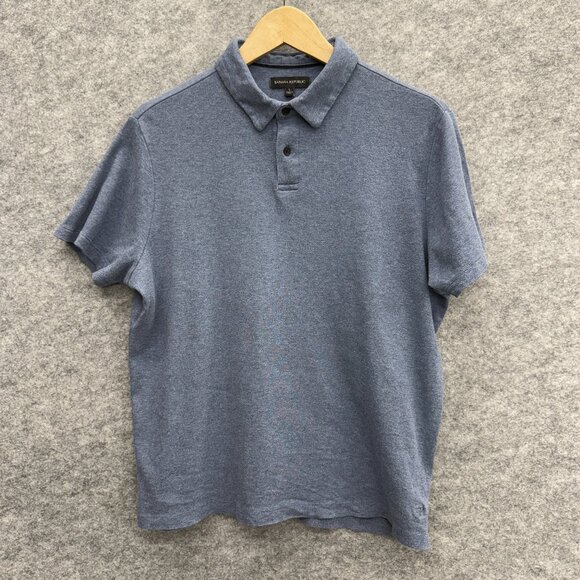 Banana Republic Men's Golf Polo Shirt, Casual Activewear, Blue, Size L, NEW - Picture 1 of 9